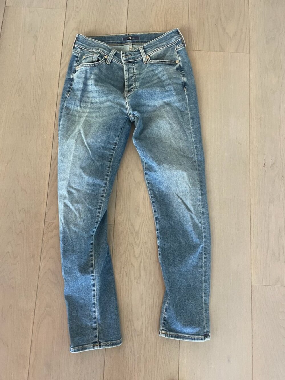 7 For All Mankind Medium Blue Slim Leg Jeans Size 25